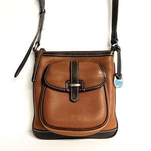 Dooney & Bourke vintage flap crossbody satchel buttery soft pebble leather bag.